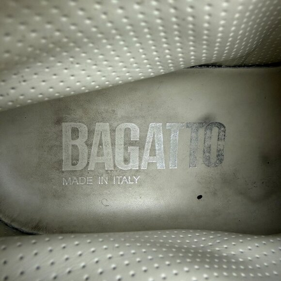 Bagatto Mens 7 / EU 40 Shoes Grey White Snakeskin Zip High Top Sneakers Italy - Picture 8 of 11